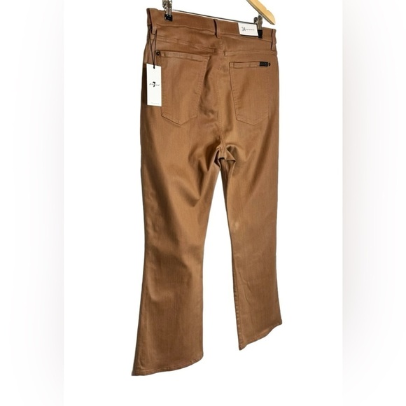 7 For All Mankind | High Waist Kick Slim Jeans Coated Camel - Picture 5 of 9